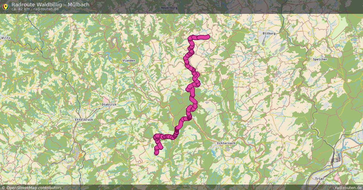 Fahrradroute Waldbillig – Mülbach