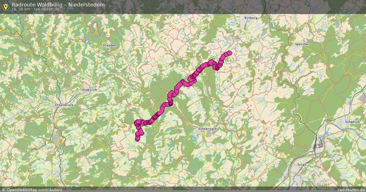 Fahrradroute Waldbillig – Niederstedem