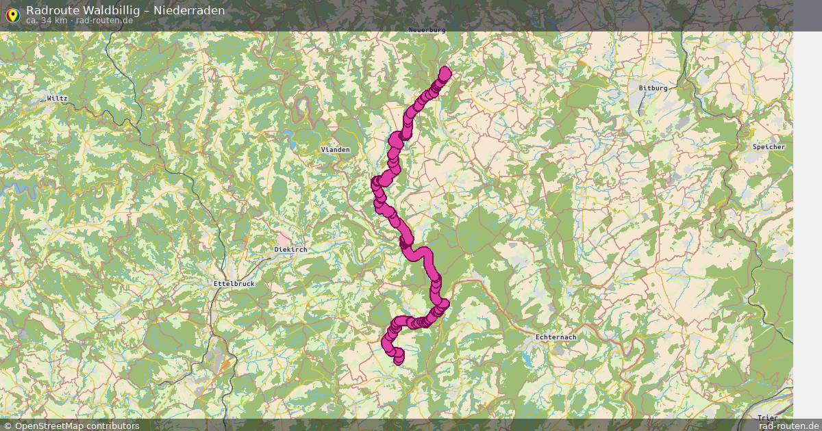 Fahrradroute Waldbillig – Niederraden