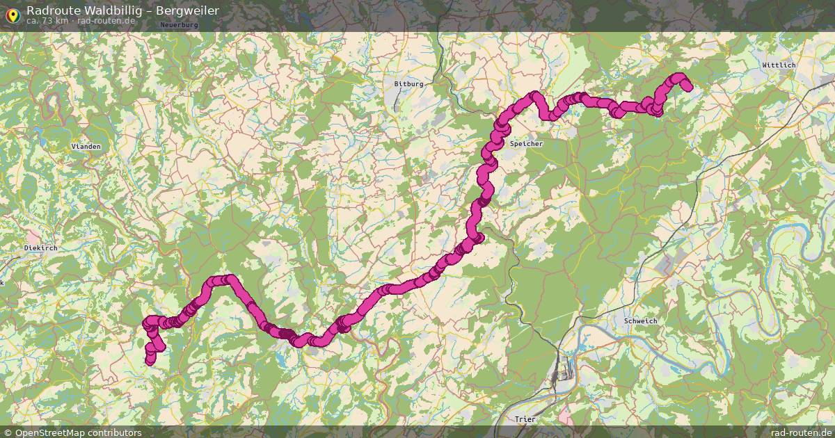 Fahrradroute Waldbillig – Bergweiler