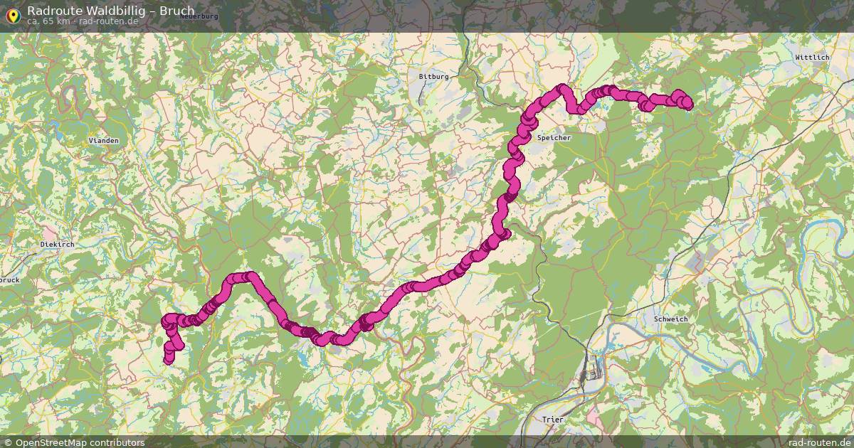 Fahrradroute Waldbillig – Bruch
