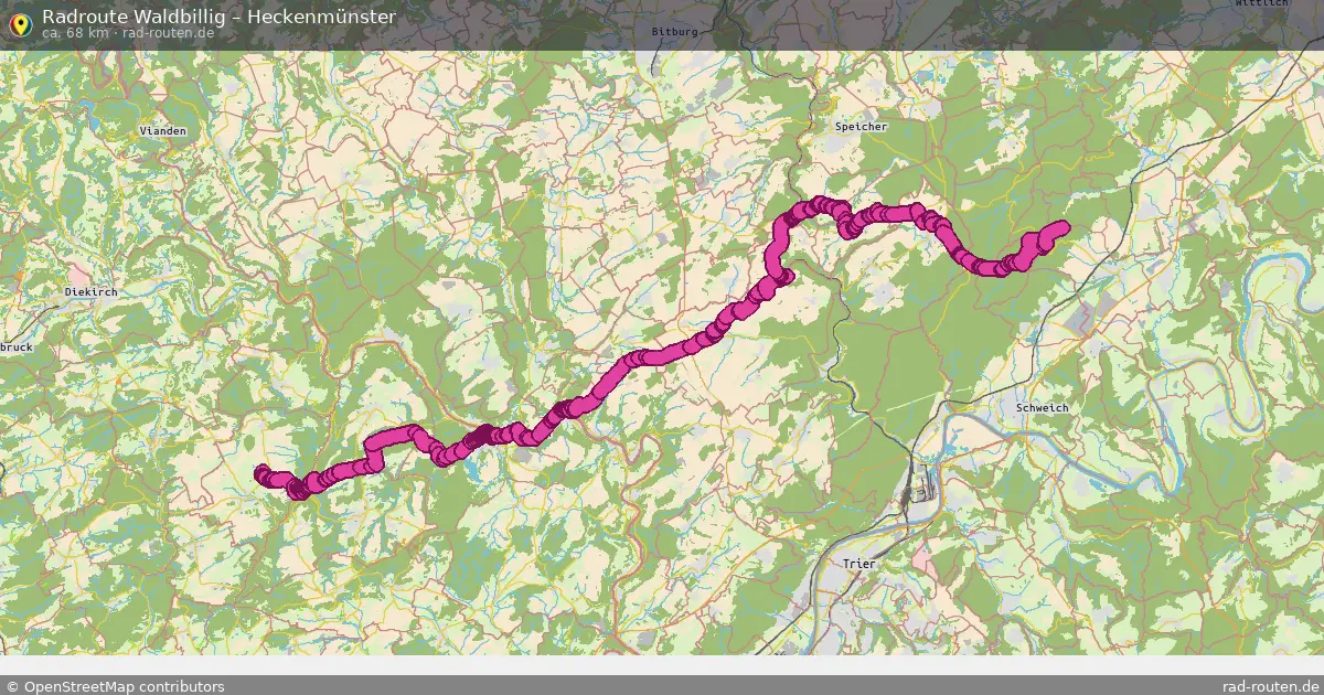 Radtour Waldbillig – Heckenmünster