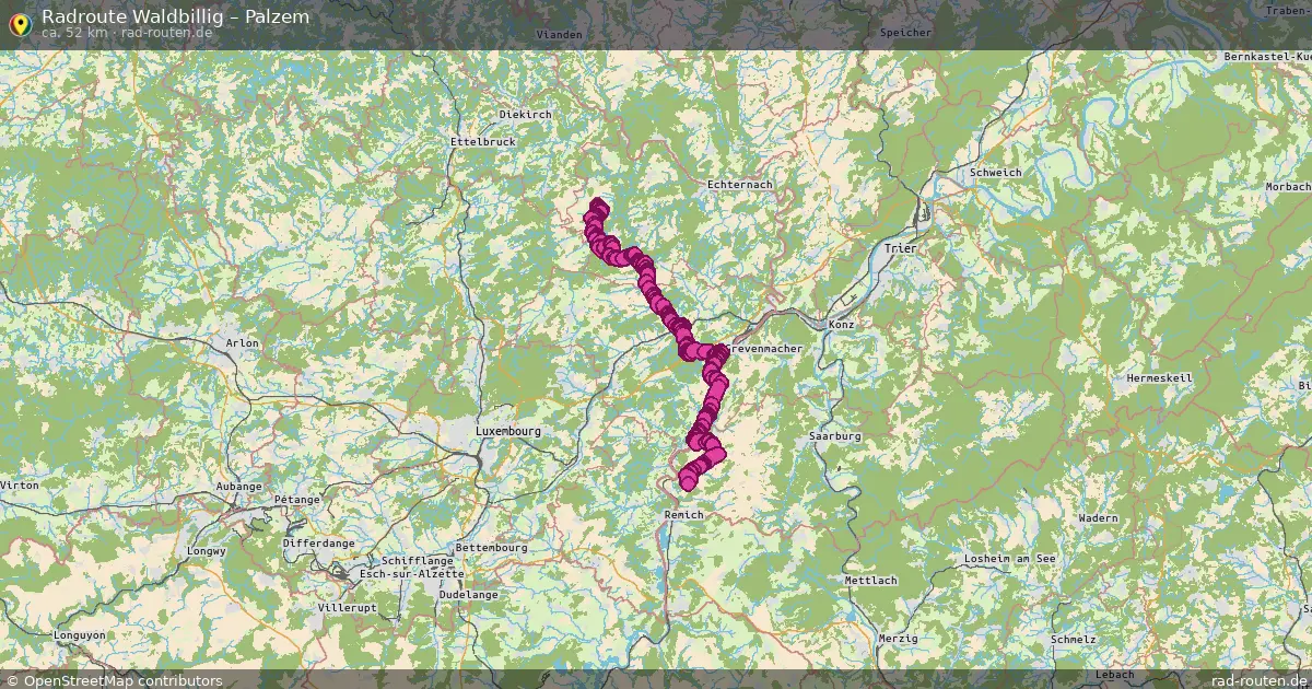 Fahrradroute Waldbillig – Palzem