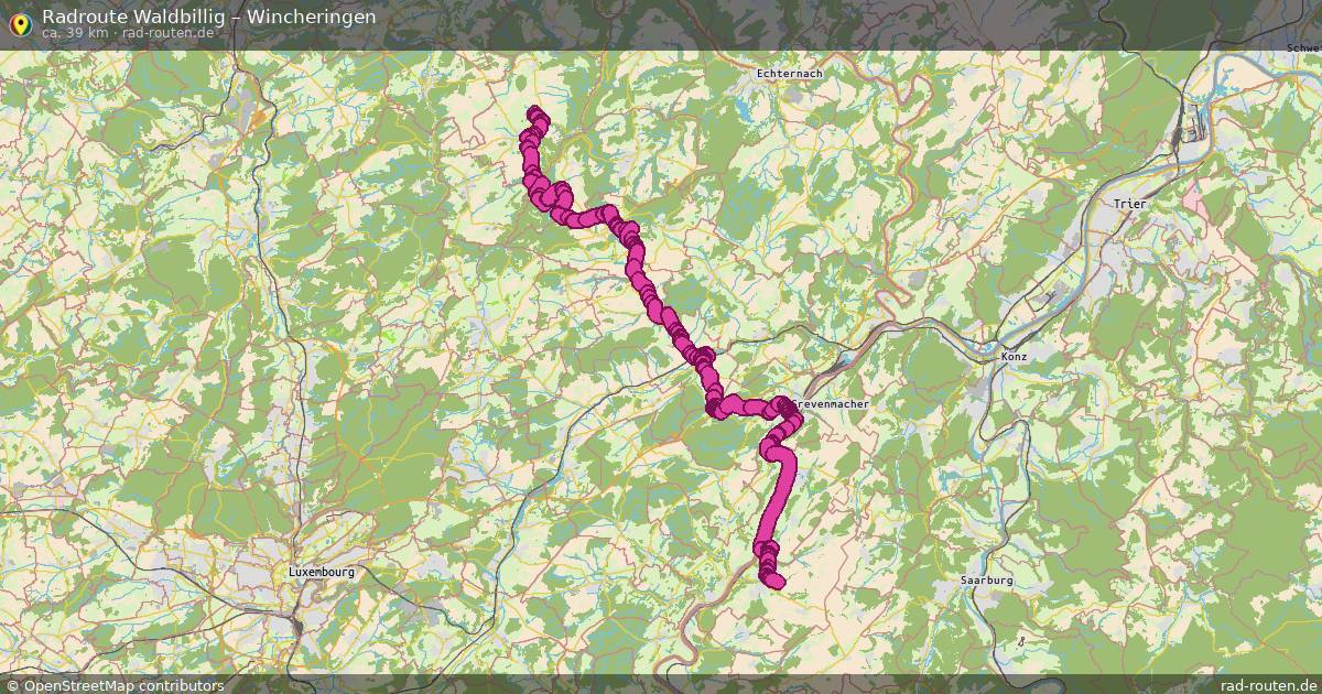 Fahrradroute Waldbillig – Wincheringen