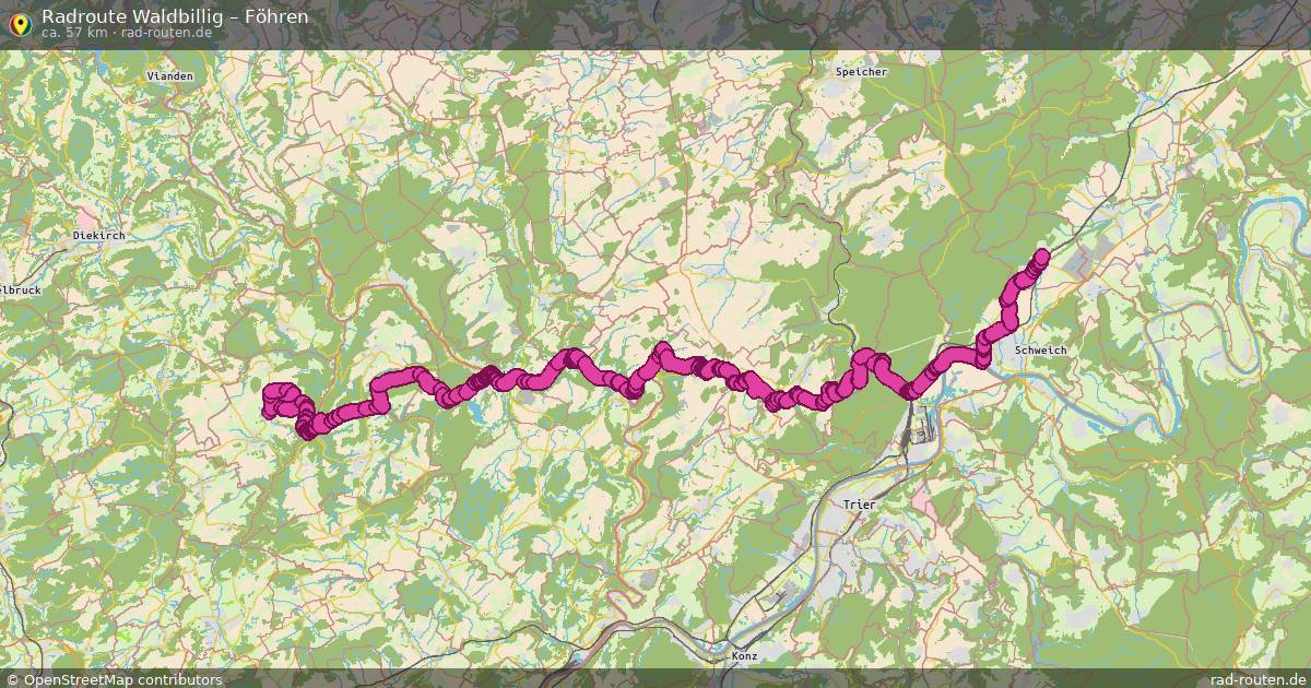 Fahrradroute Waldbillig – Föhren