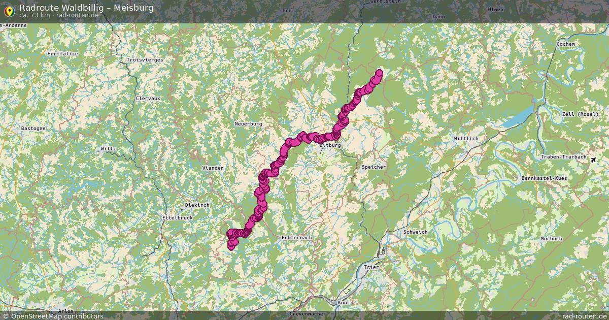 Fahrradroute Waldbillig – Meisburg