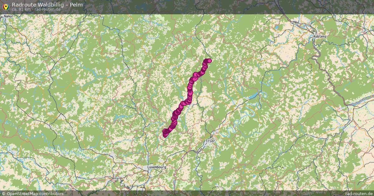 Fahrradroute Waldbillig – Pelm