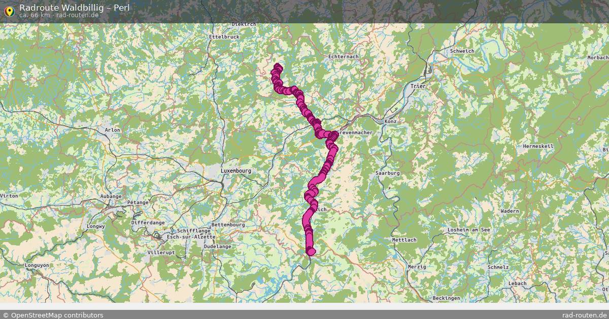Fahrradroute Waldbillig – Perl