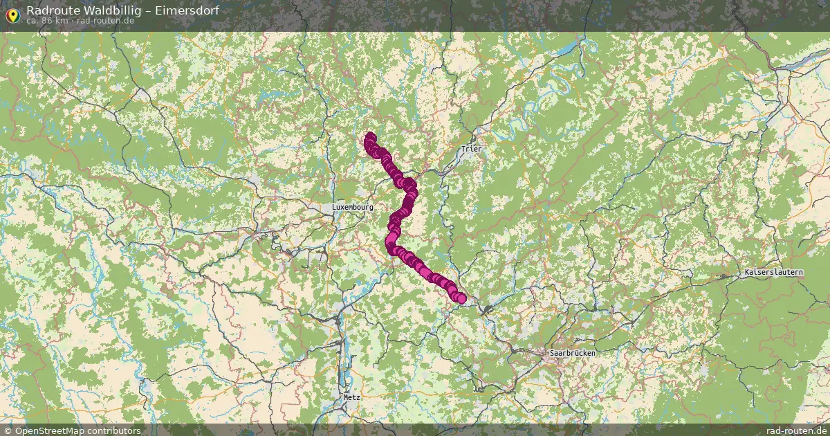 Fahrradroute Waldbillig – Eimersdorf
