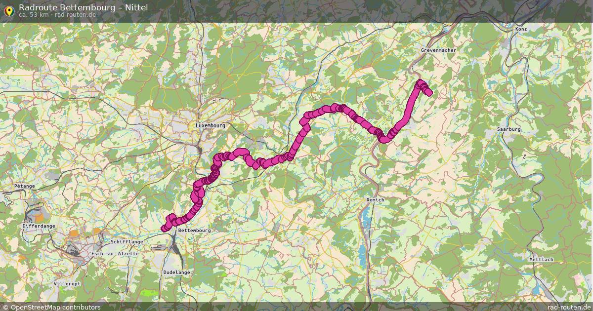 Fahrradroute Bettembourg – Nittel