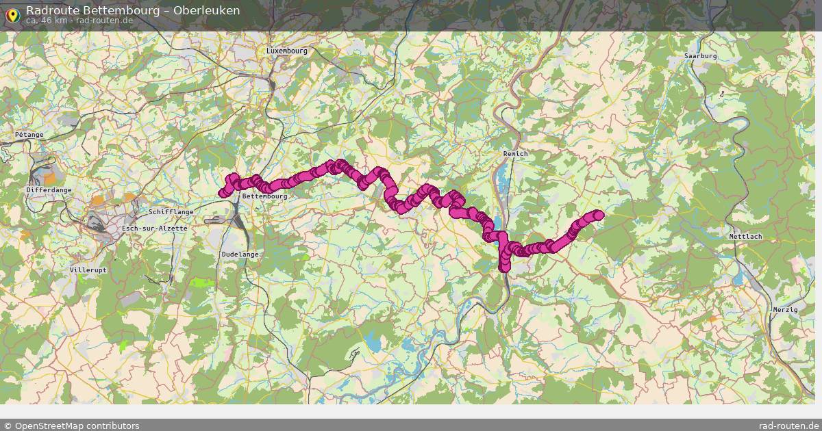 Fahrradroute Bettembourg – Oberleuken