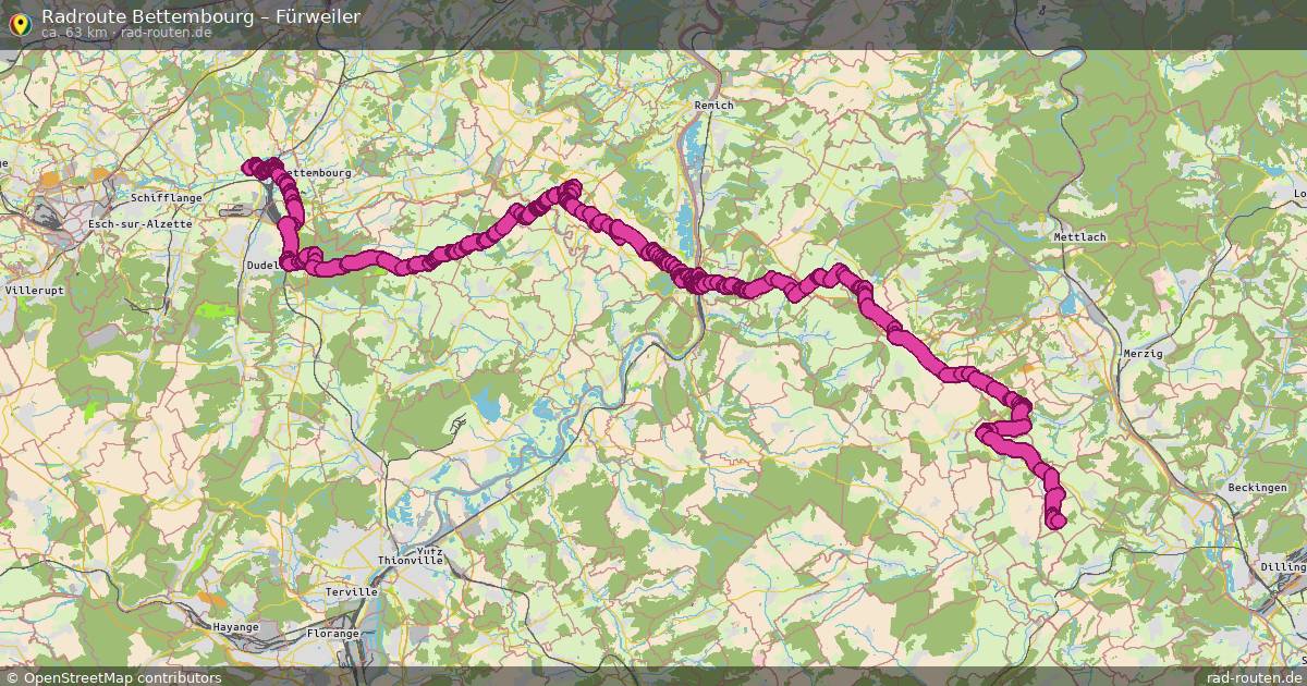 Fahrradroute Bettembourg – Fürweiler