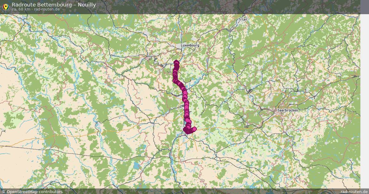 Fahrradroute Bettembourg – Nouilly