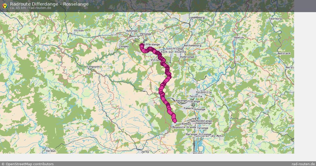 Fahrradroute Differdange – Rosselange