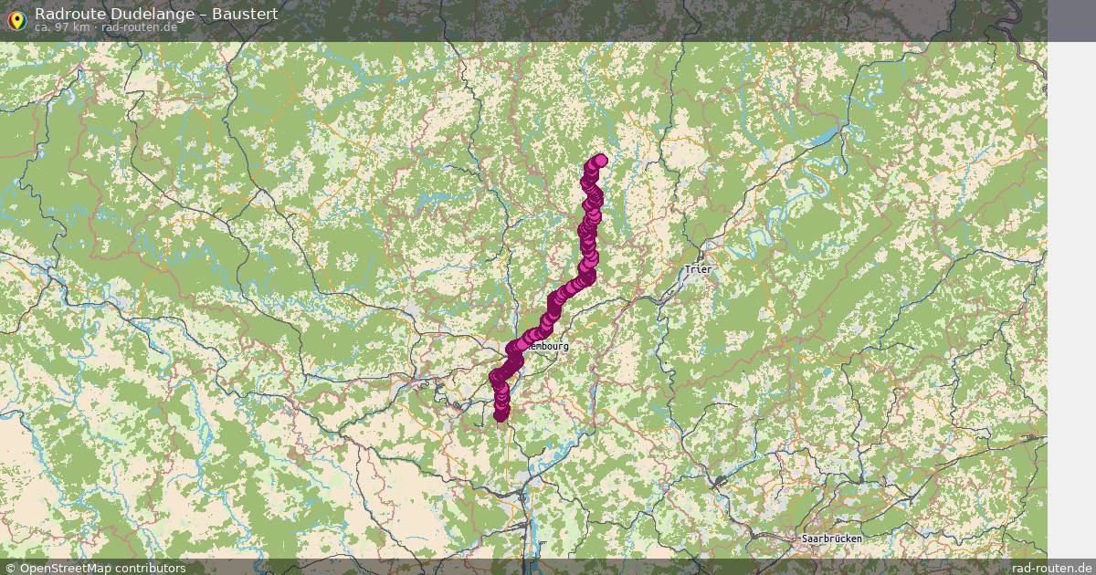 Fahrradroute Dudelange – Baustert