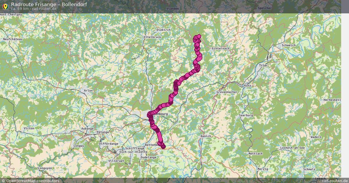 Fahrradroute Frisange – Bollendorf
