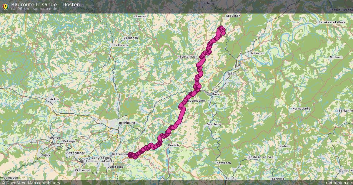 Fahrradroute Frisange – Hosten