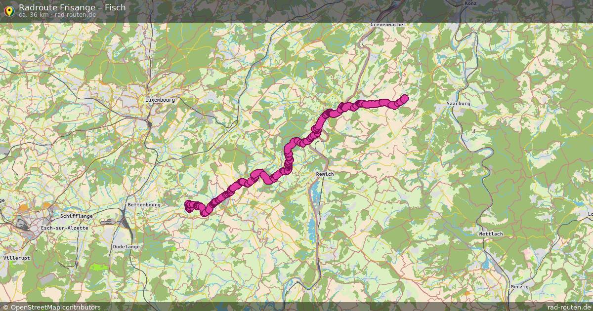 Fahrradroute Frisange – Fisch
