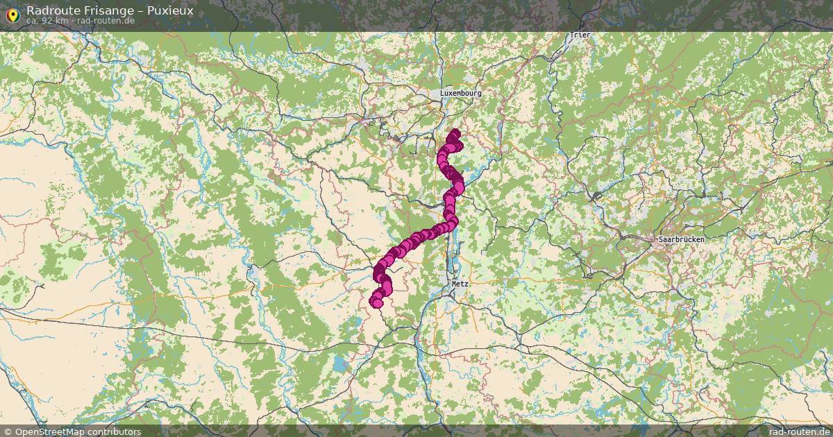 Fahrradroute Frisange – Puxieux