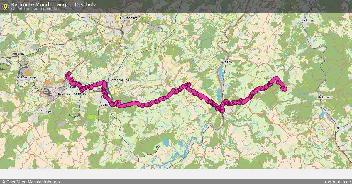Fahrradroute Mondercange – Orscholz