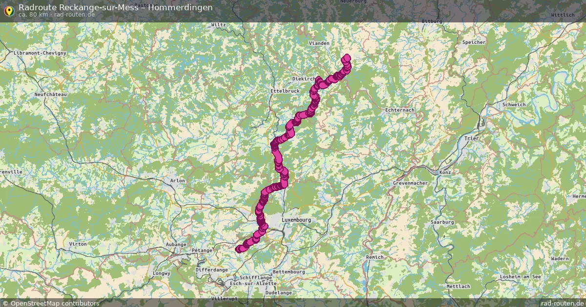 Radtour Reckange-Sur-Mess – Hommerdingen