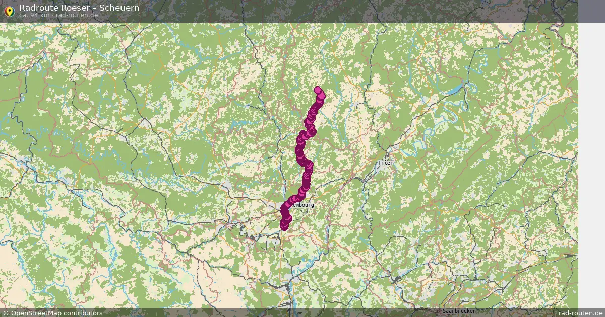 Fahrradroute Roeser – Scheuern