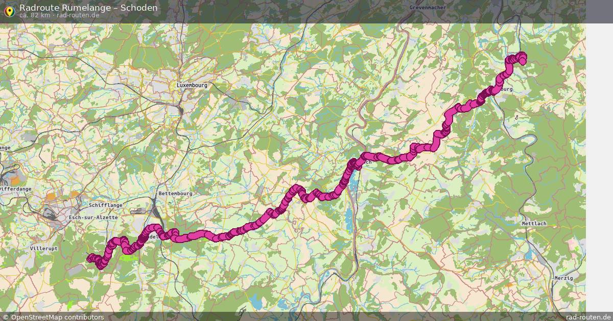 Fahrradroute Rumelange – Schoden