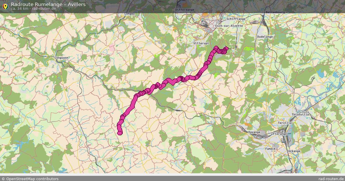 Fahrradroute Rumelange – Avillers