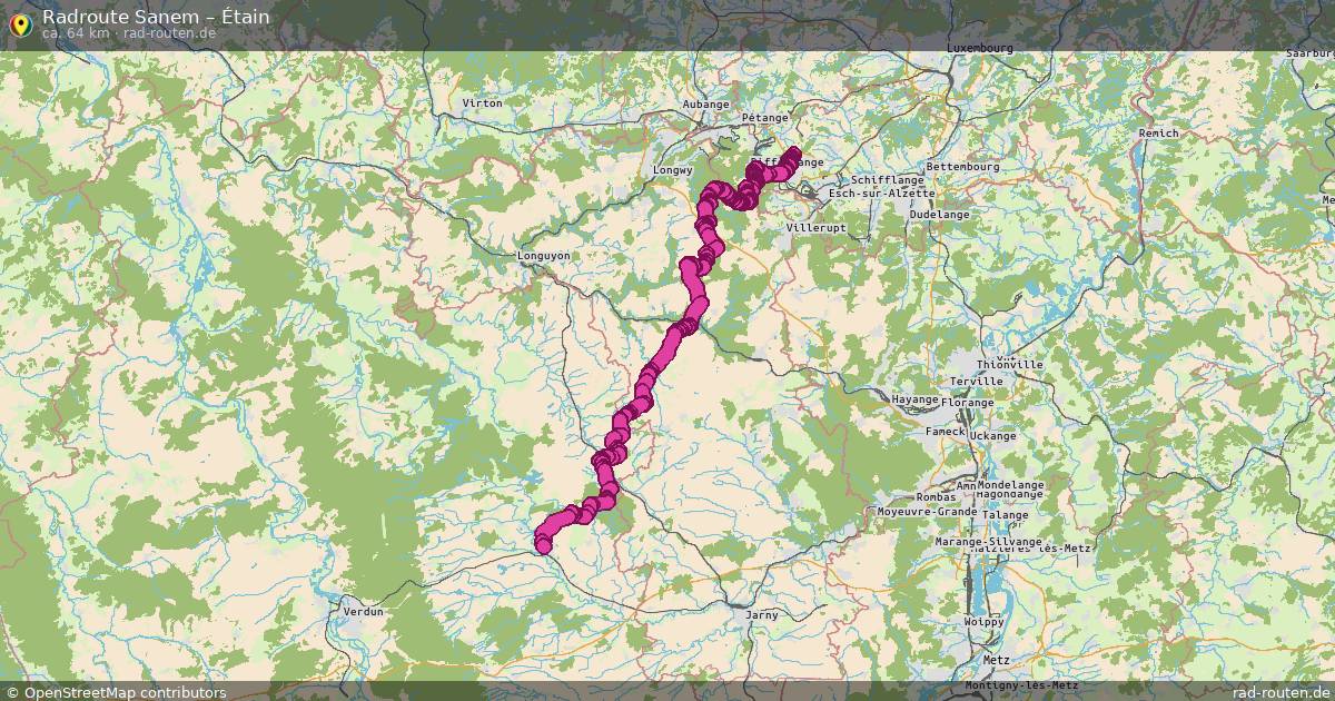 Fahrradroute Sanem – Étain