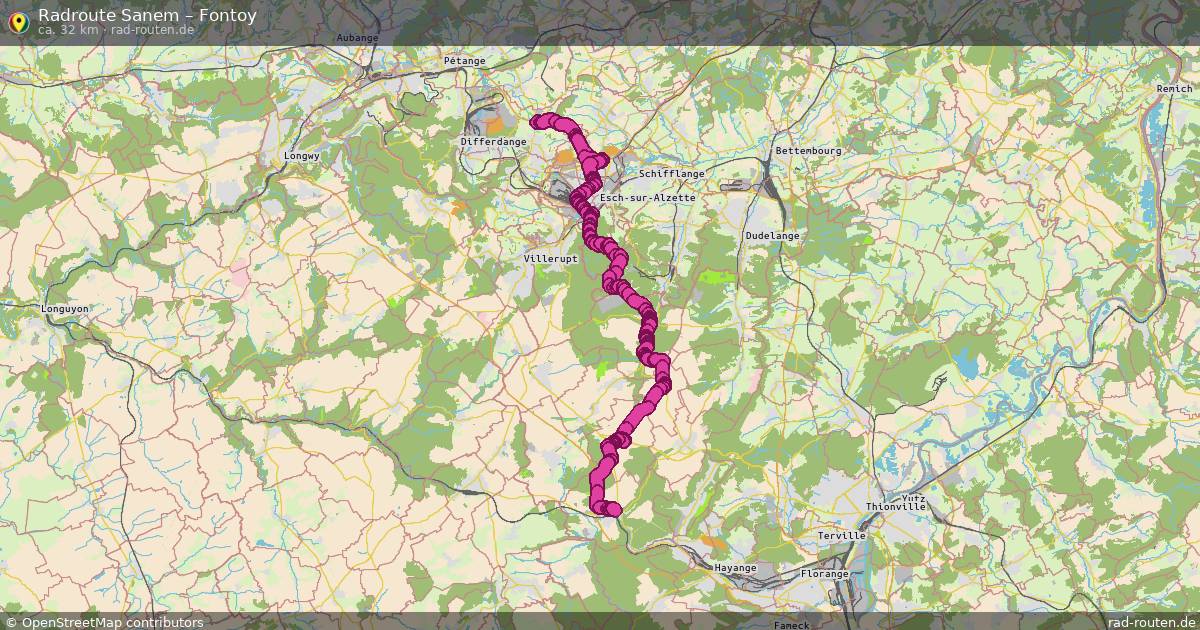 Fahrradroute Sanem – Fontoy