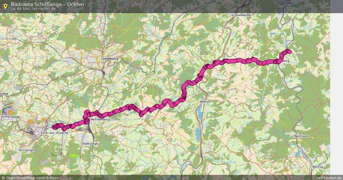 Fahrradroute Schifflange – Ockfen