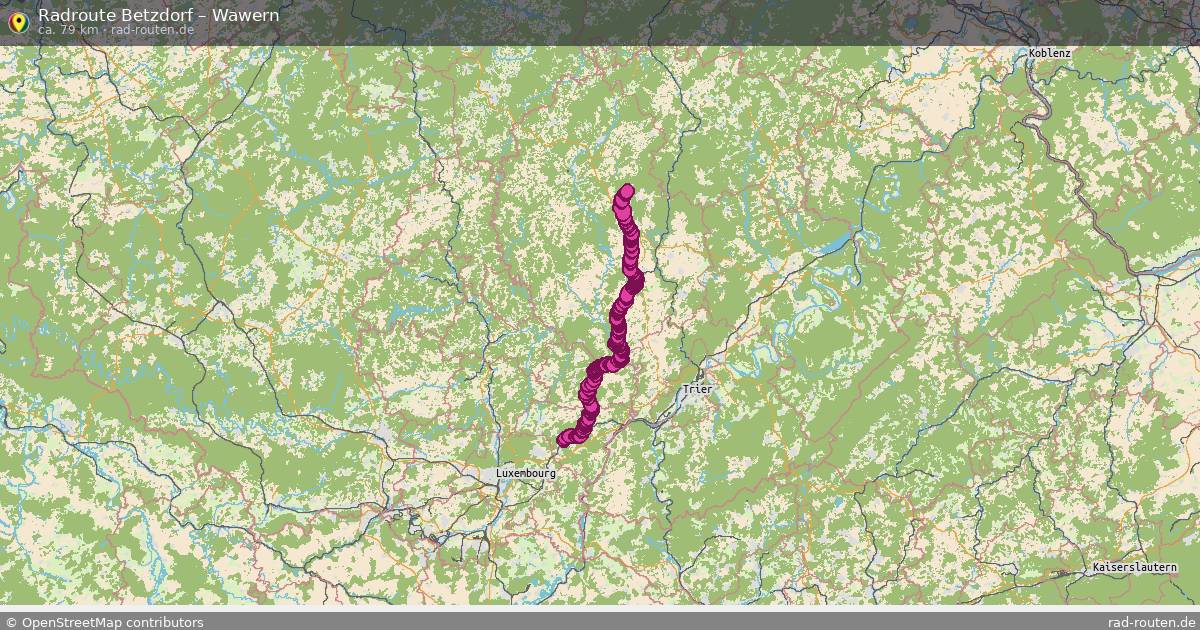 Fahrradroute Betzdorf – Wawern