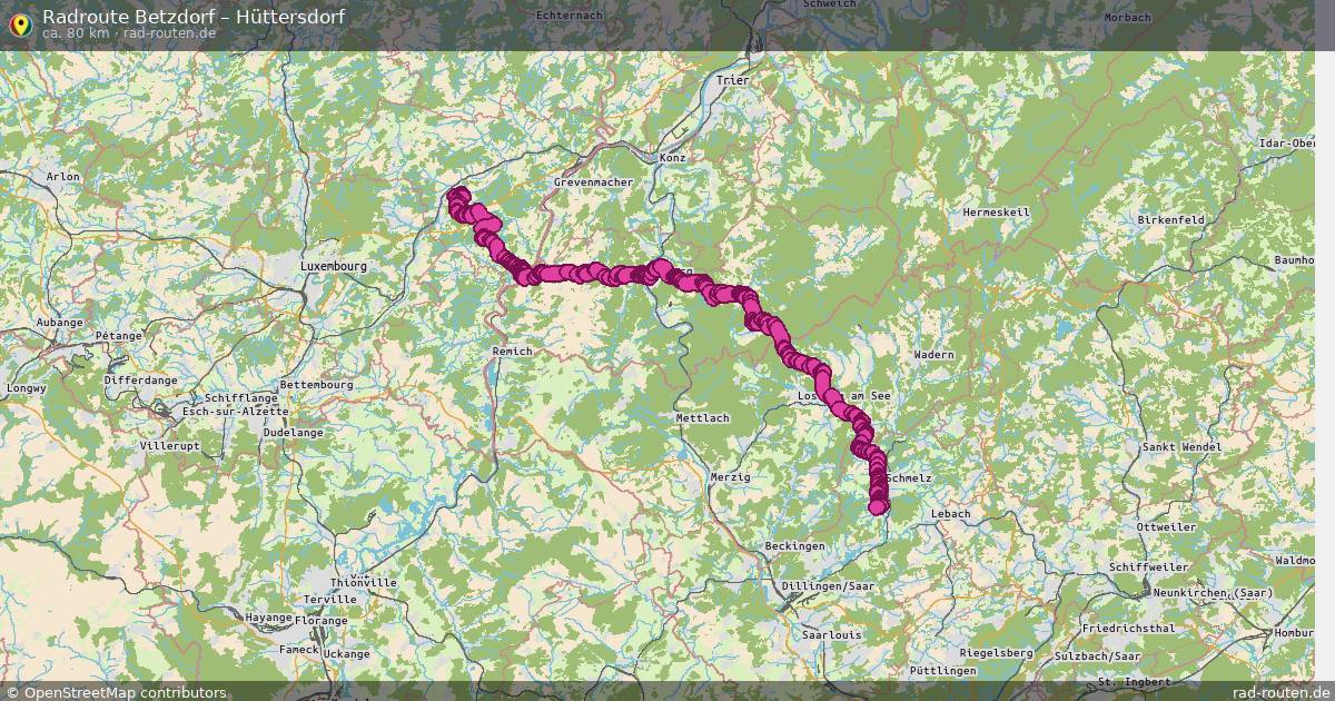 Fahrradroute Betzdorf – Hüttersdorf