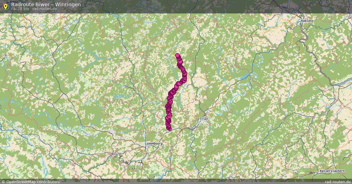 Fahrradroute Biwer – Winringen
