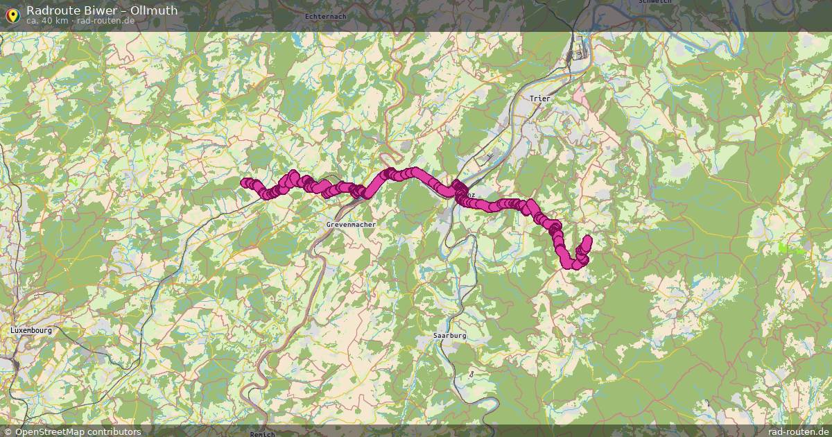 Fahrradroute Biwer – Ollmuth