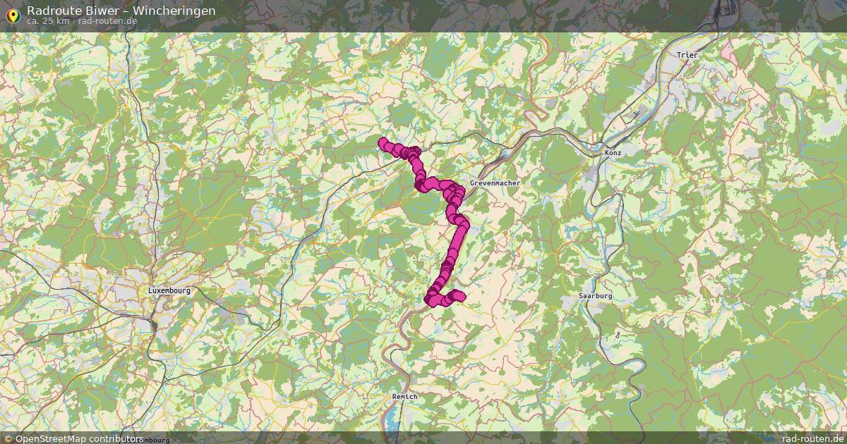 Fahrradroute Biwer – Wincheringen