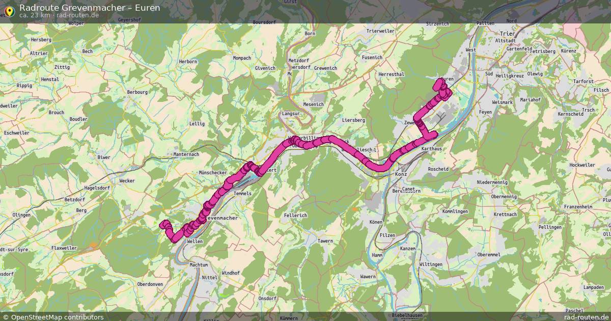 Fahrradroute Grevenmacher – Euren