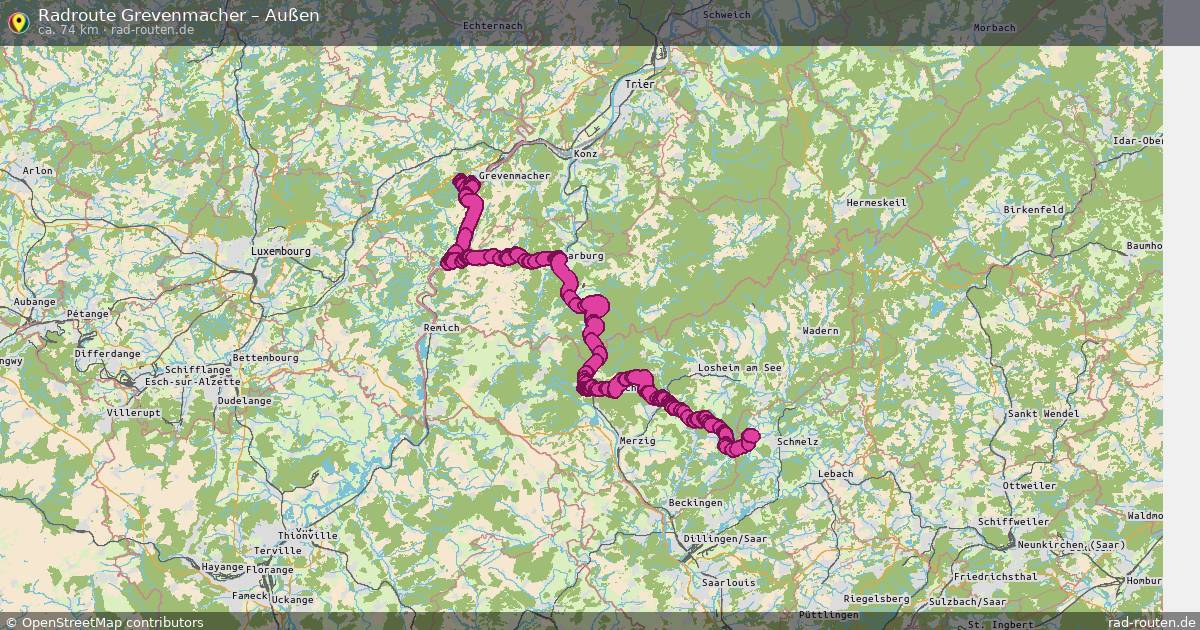 Fahrradroute Grevenmacher – Außen