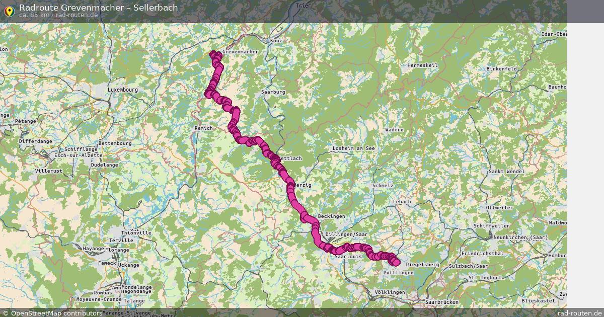 Fahrradroute Grevenmacher – Sellerbach