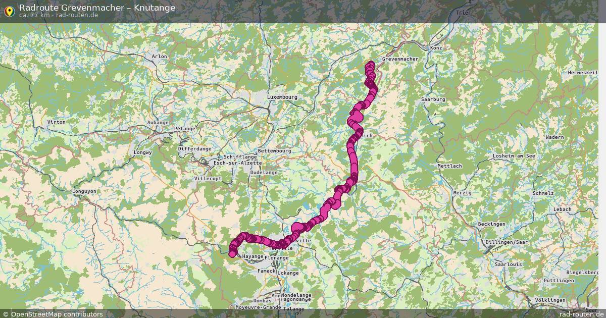 Fahrradroute Grevenmacher – Knutange