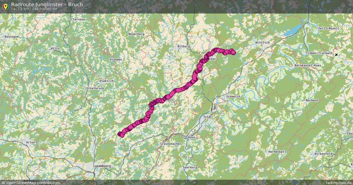 Fahrradroute Junglinster – Bruch