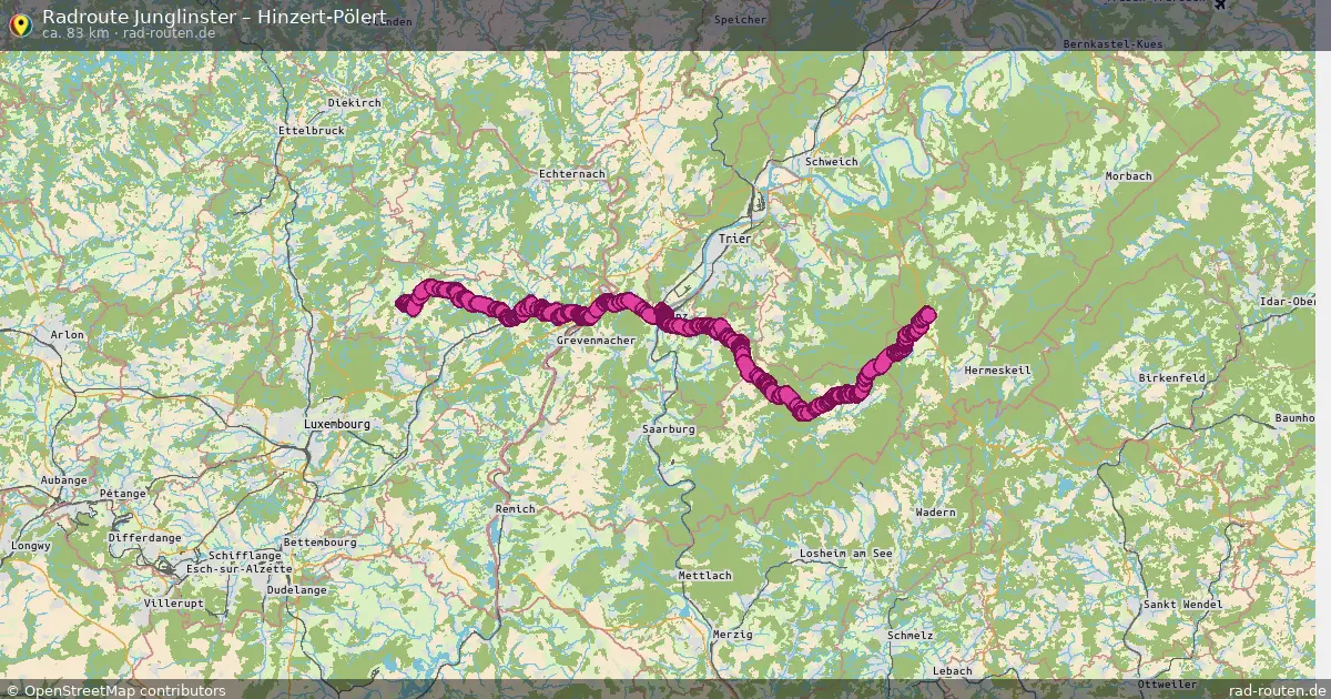 Radtour Junglinster – Hinzert-Pölert
