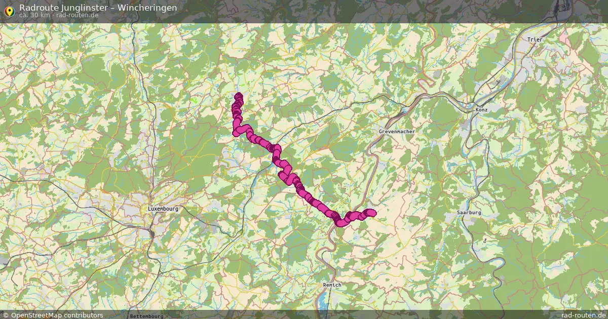 Radtour Junglinster – Wincheringen