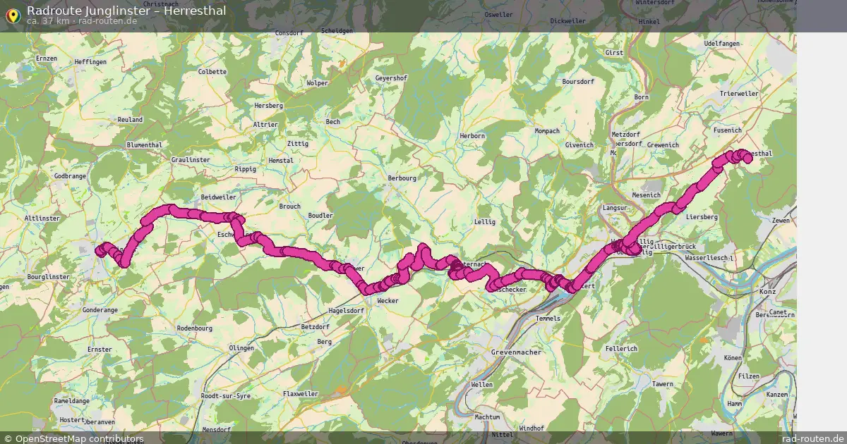 Radtour Junglinster – Herresthal