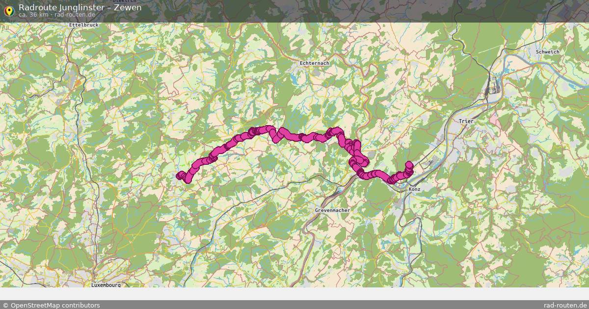 Fahrradroute Junglinster – Zewen