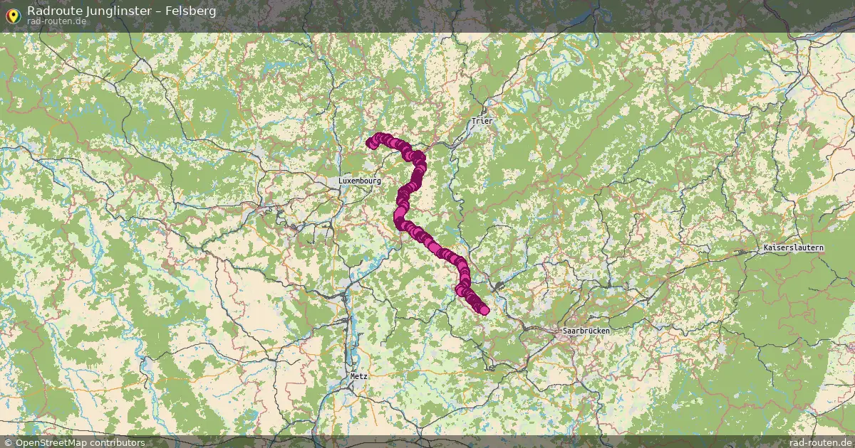 Fahrradroute Junglinster – Felsberg