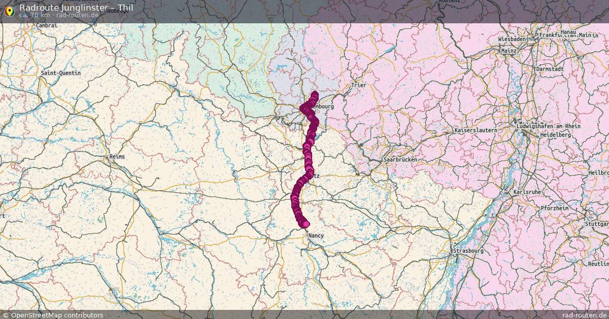 Fahrradroute Junglinster – Thil