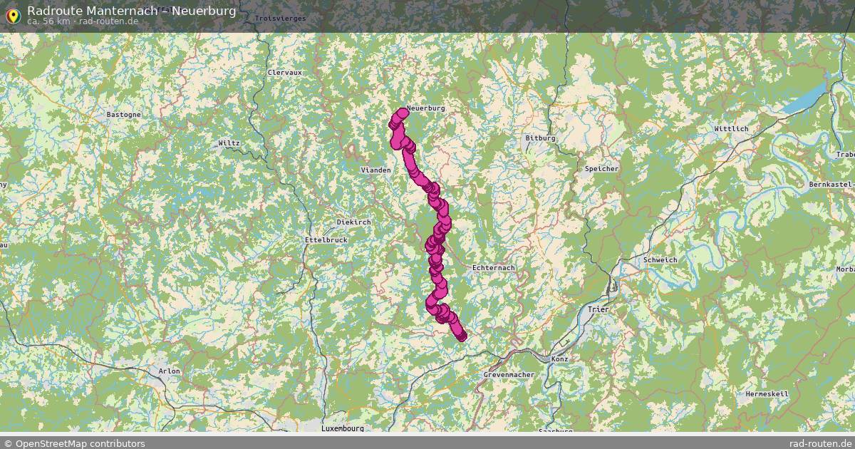 Fahrradroute Manternach – Neuerburg