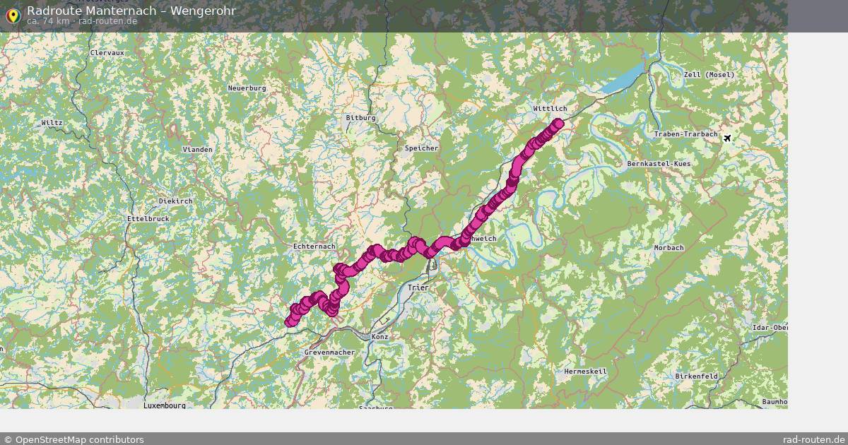 Fahrradroute Manternach – Wengerohr