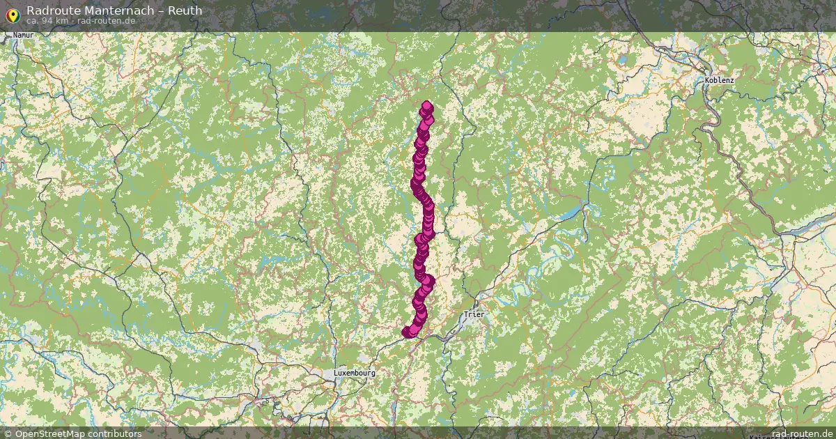 Fahrradroute Manternach – Reuth